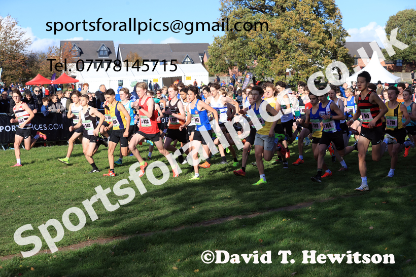 Boys Under-15s 2025 National Cross Country Relays, Berry Hill Park, Mansfield. Photo: David T. Hewitson/Sports for All Pics